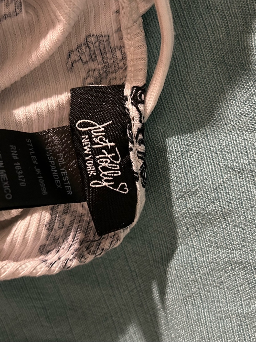Just Polly Dragon Print Lace Up Back Crop Top XL - Picture 3 of 3